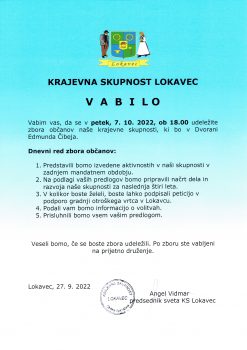 VABLJENI NA ZBOR OBČANOV